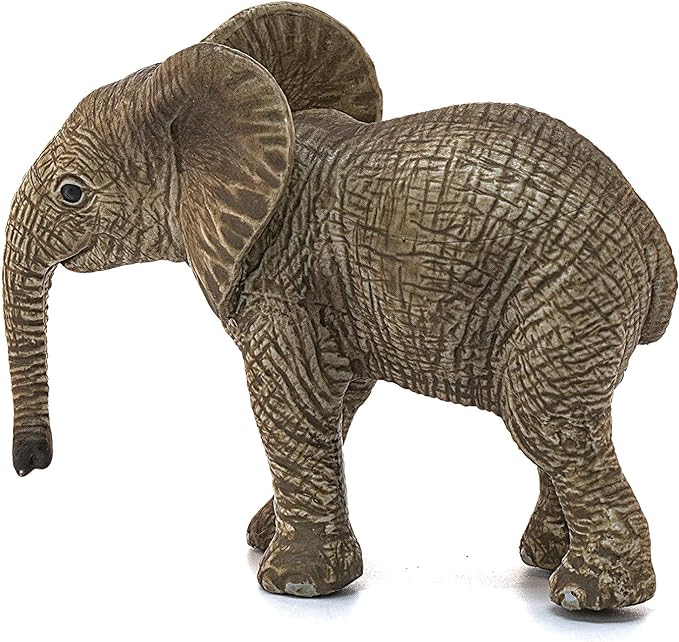 Schleich Wild Life, Animal Figurine, Animal Toys for Boys and Girls 3-8 years old, African Elephant Calf, Ages 3+ - Figurio