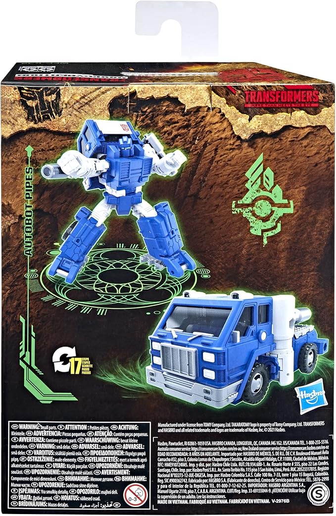 Transformers Toys Generations War for Cybertron: Kingdom Deluxe WFC-K32 Autobot Pipes Action Figure - Kids Ages 8 and Up, 5.5-inch - Figurio