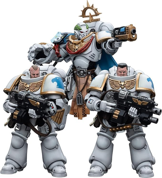 JOYTOY 1/18 Warhammer 40,000 Action Figures Space Marines White Consuls Collection Model - Figurio