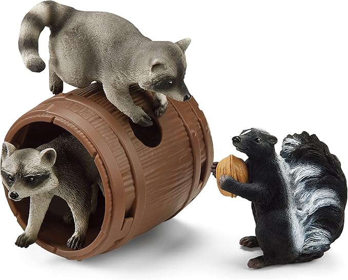 Schleich Wild Life, 5-Piece Playset, Animal Toys for Boys and Girls 3-8 Years Old, Nutty Mischief - Figurio