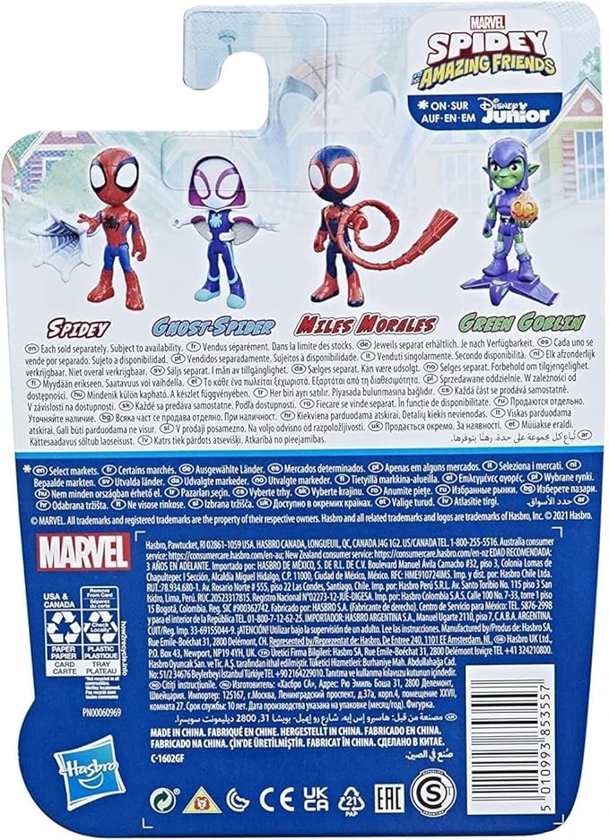 Spidey and His Amazing Friends Marvel Spidey Hero Figure, 4-Inch Scale Action Figure, Includes 1 Accessory for Kids Ages 3 and Up - Figurio