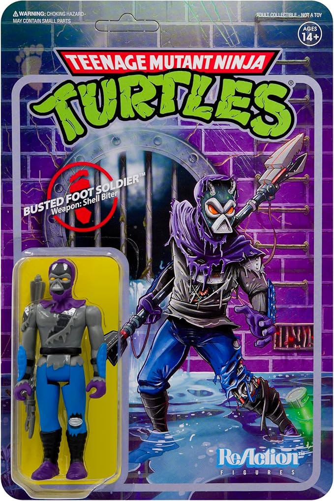 Super7 Teenage Mutant Ninja Turtles Damaged Foot Soldier 3.75 in ReAction Figure - Figurio