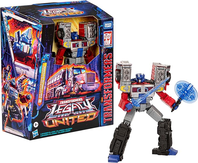 Transformers Legacy United Leader Class G2 Universe Laser Optimus Prime, 7.5-inch Converting Action Figure, 8+ - Figurio