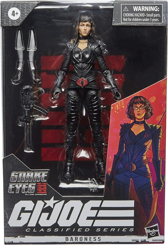 G.I. Joe Classified Series Snake Eyes: G.I. Joe Origins Baroness Collectible Figure 19, Premium 6-Inch-Scale Toy with Custom Package Art - Figurio