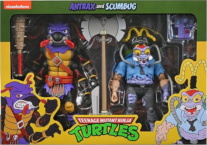 NECA Teenage Mutant Ninja Turtles 7" Scale Antrax & Scumbug Collectible Action Figures Set - Figurio