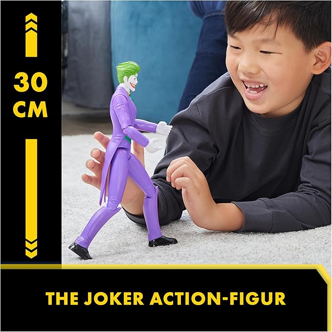 Spin Master Batman Toys Collection Flexible 12 Inch Joker Villain Action Figure for Children Ages 4 and Up - Figurio