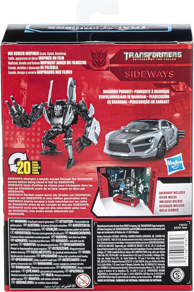 Transformers Toys Studio Series 88 Deluxe Class Revenge of The Fallen Sideways Action Figure - Ages 8 and Up, 4.5-inch - Figurio