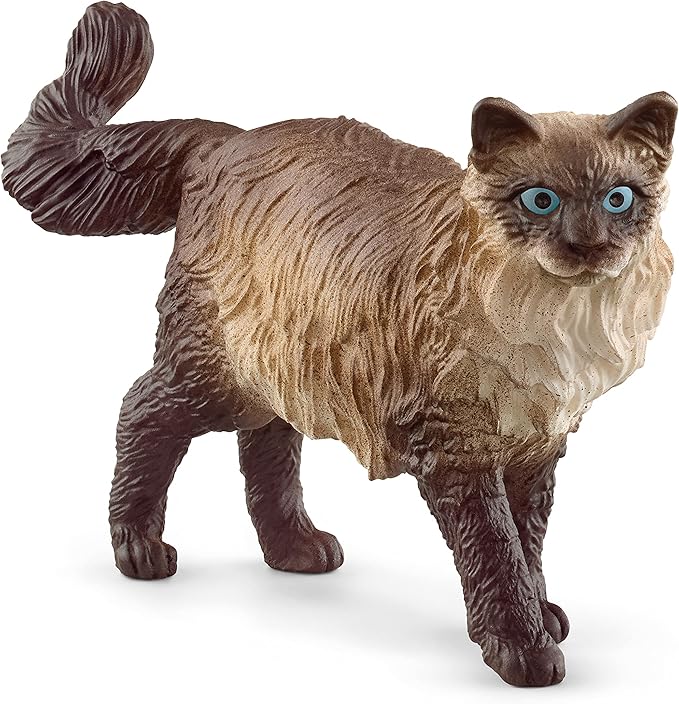 Schleich Farm World, Cute Realistic Cat Toys for Kids, Ages 3 and Above, Ragdoll Cat Toy Figurine , Multicolor, 1.5 inch - Figurio