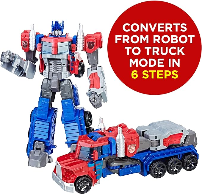 Transformers Toys Heroic Optimus Prime Action Figure - Timeless Large-Scale Figure, Changes into Toy Truck - Toys for Kids 6 and Up, 11-inch (Amazon Exclusive) - Figurio