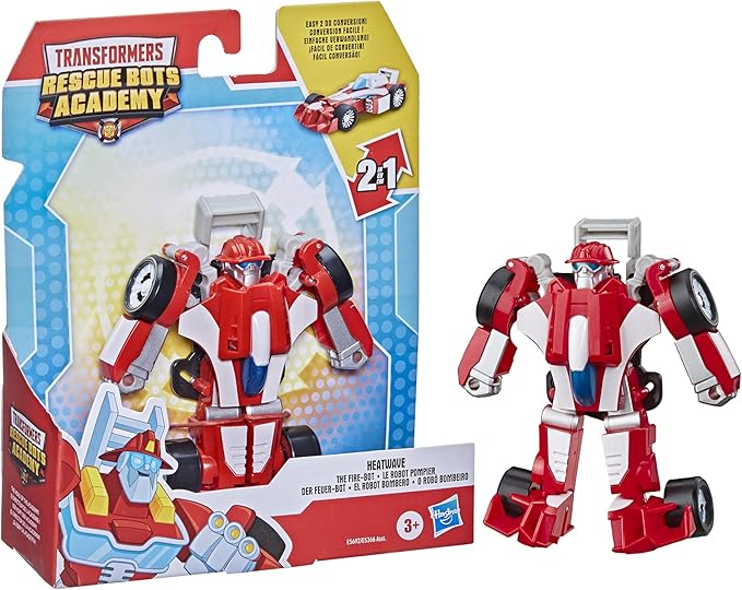 Transformers Playskool Heroes Rescue Bots Academy Heatwave The Fire-Bot Converting Toy, 4.5-Inch Action Figure, Toys for Kids Ages 3 and Up - Figurio