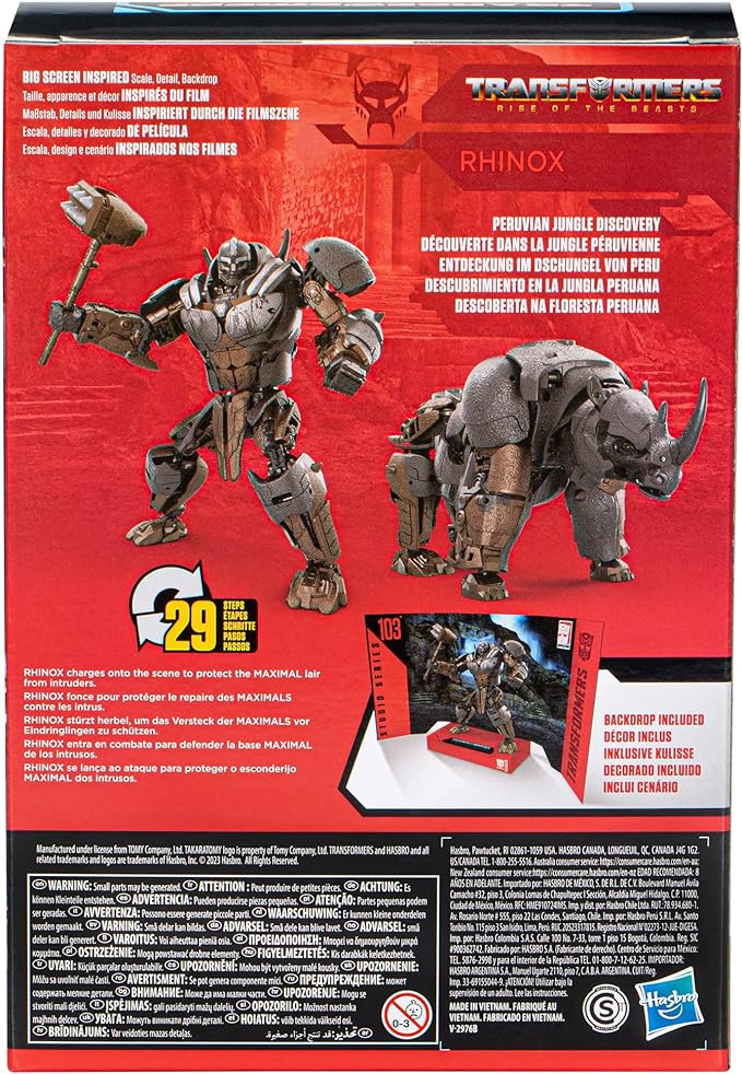 Transformers Toys Studio Series Voyager Class 103 Rhinox Toy, Rise of The Beasts, 6.5-inch, Action Figure for Boys and Girls Ages 8 and Up - Figurio