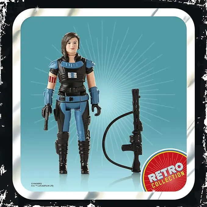 STAR WARS Retro Collection Cara Dune Toy 3.75-Inch-Scale The Mandalorian Action Figure with Accessories, Toys for Kids Ages 4 and Up, Blue - Figurio