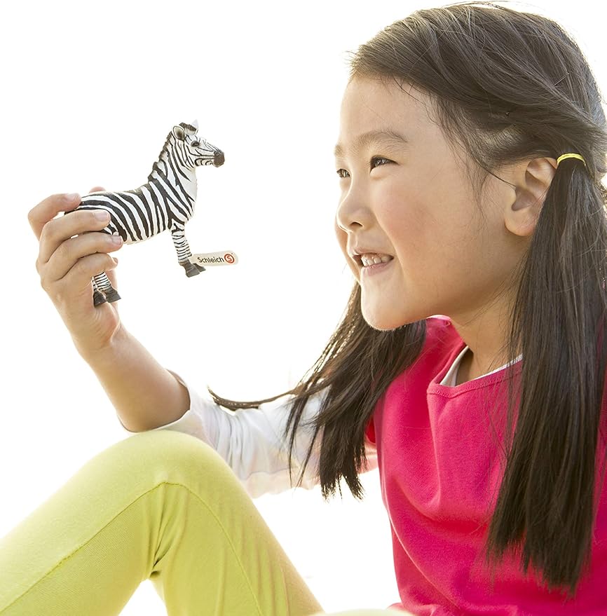 Schleich Wild Life, Animal Figurine, Animal Toys for Boys and Girls 3-8 Years Old, Zebra Foal, Ages 3+ - Figurio