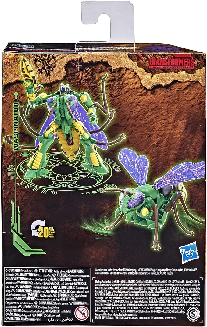 Transformers Toys Generations War for Cybertron: Kingdom Deluxe WFC-K34 Waspinator Action Figure - Kids Ages 8 and Up, 5.5-inch - Figurio