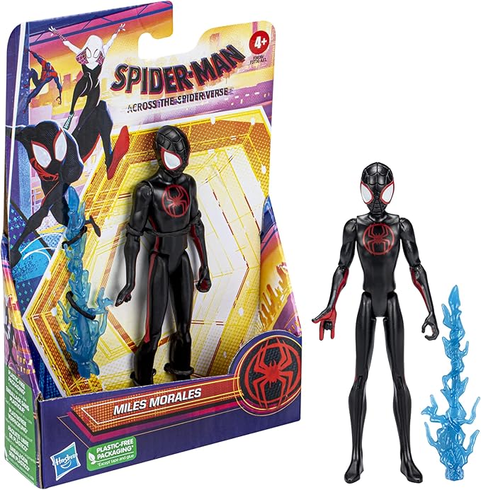 Marvel Spider-Man Across The Spider-Verse Miles Morales, 6-Inch-Scale Action Figure with Web Accessory, Toys for Kids Ages 4 and Up - Figurio