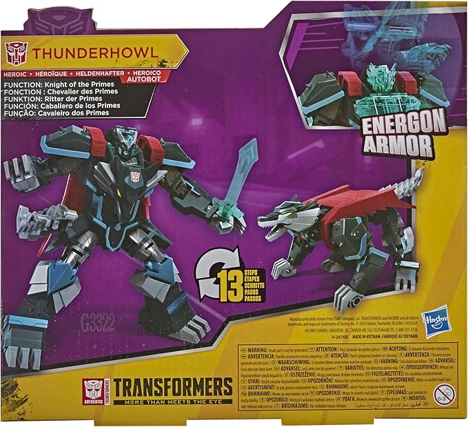 Transformers Bumblebee Cyberverse Adventures Ultra Class Thunderhowl Action Figure, Energon Armor Power Up, for Kids Ages 6 and Up, 6.75-inch - Figurio