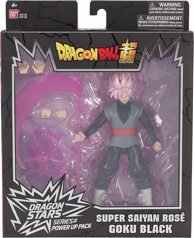 Dragon Stars Series - Dragon Ball Super - Goku Black Rose, 6" Action Figure Power Up Pack - Figurio