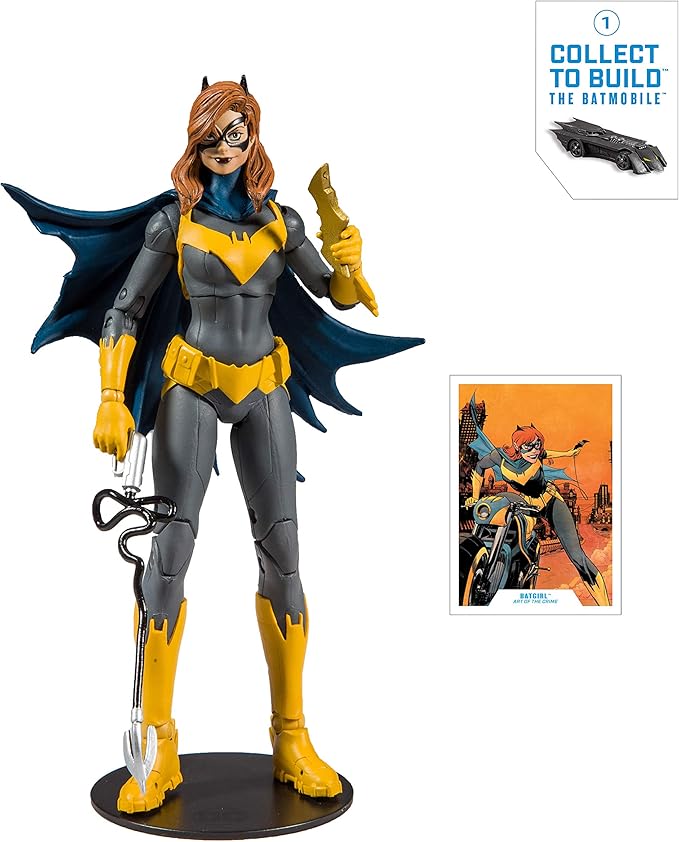 McFarlane Toys DC Multiverse Batgirl: Art of The Crime Action Figure with Build-A Rebirth Batmobile (Piece 1) - Figurio