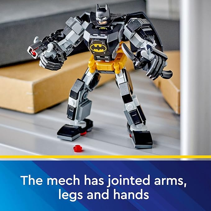 LEGO DC Batman: Batman Mech Armor Super Hero Toy, Collectible Robot Action Figure and Batman Minifigure Included, Creative Super Hero Gift for Kids & Batman Fans Ages 6 and Up, 76270 - Figurio