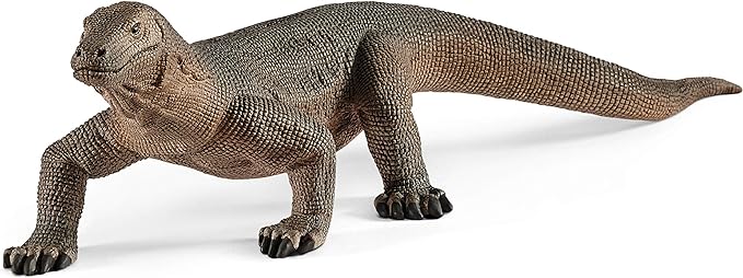 Schleich Wild Life Realistic Komodo Dragon Animal Figurine - Authentic Detailed Wild Komodo Dragon Toy for Boys and Girls Education Imagination and Play, Highly Durable Gift for Kids Ages 3+ - Figurio