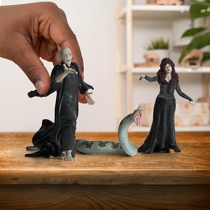 Schleich Wizarding World of Harry Potter 3-Piece Collectible Set with Voldemort, Nagini and Bellatrix Lestrange Figurines - Figurio