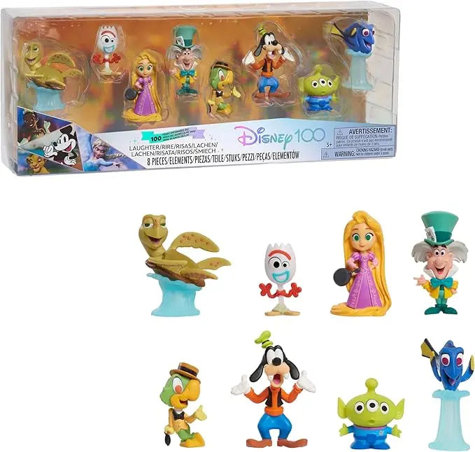 Disney100 Years of Laughter Celebration Collection Limited Edition 8-Piece Figure Pack, Kids Toys for Ages 3 Up by Just Play - Figurio