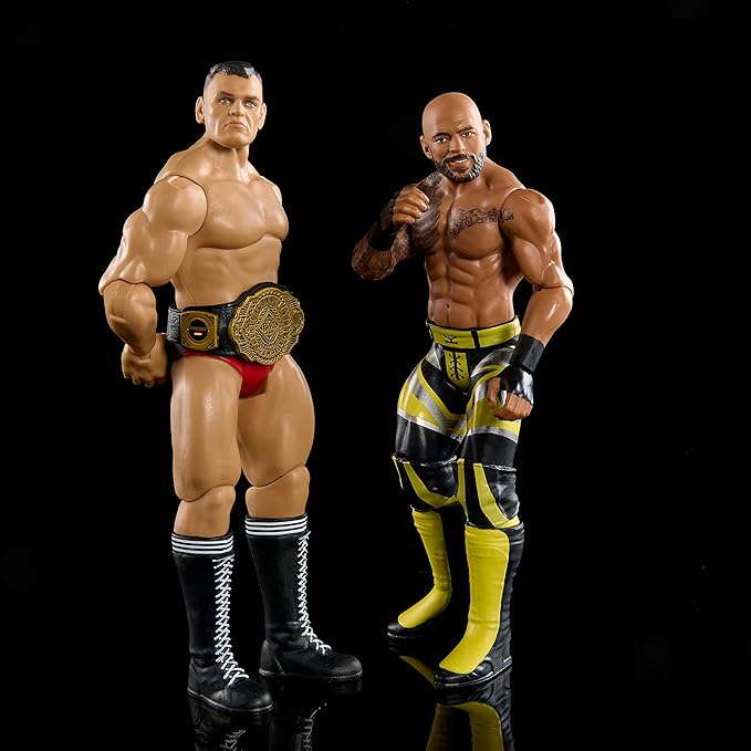 Mattel WWE Ricochet vs Gunther Championship Showdown Action Figure 2-Pack with Intercontinental Championship, 6-inch - Figurio