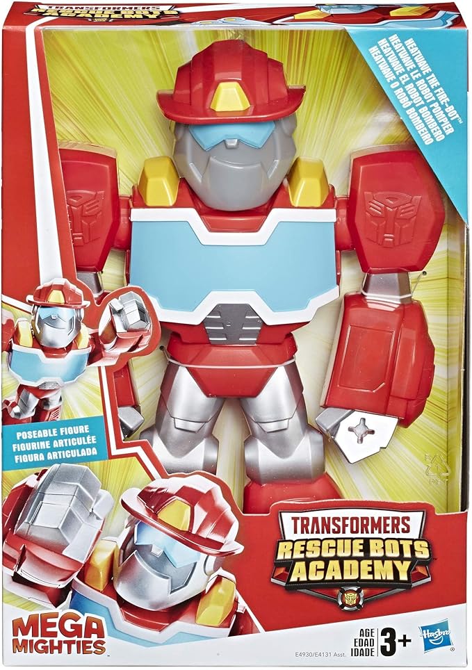 Transformers Playskool Heroes Rescue Bots Academy Mega Mighties Heatwave The Fire-Bot 10-Inch Robot Action Figure, Collectible Toys for Kids Ages 3 and Up - Figurio