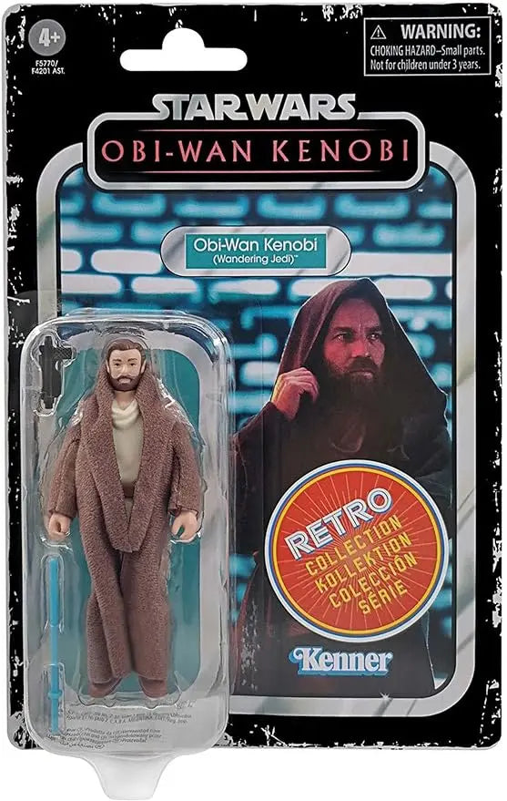 STAR WARS Retro Collection OBI-Wan Kenobi (Wandering Jedi) Toy 3.75-Inch-Scale OBI-Wan Kenobi Figure, Toys for Kids Ages 4 and Up - Figurio