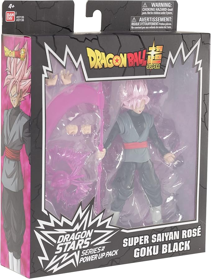 Dragon Stars Series - Dragon Ball Super - Goku Black Rose, 6" Action Figure Power Up Pack - Figurio