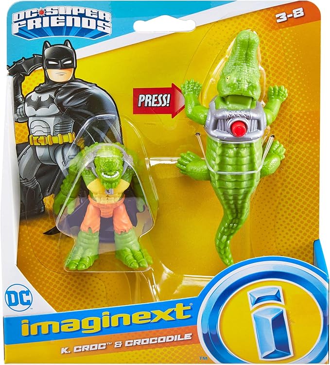 DC Super Friends Imaginext DC Super Friends, K Croc & Crocodile Pet - Figurio