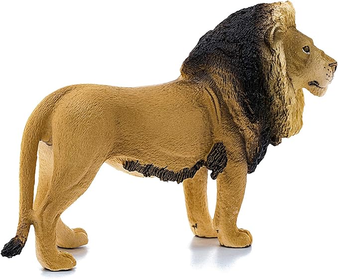 Schleich Wild Life Realistic King of The Jungle Lion Toy Figurine - Highly Durable Realistic Wild African Lion Action Figure Toy, Education and Fun for Boys and Girls, Gift for Kids Ages 3+ - Figurio