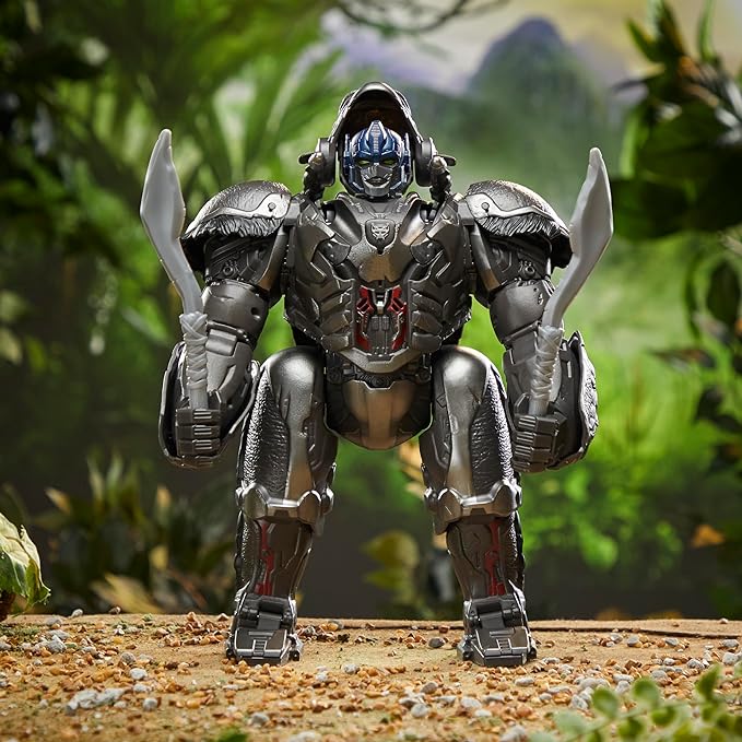 Transformers Toys Rise of The Beasts Command & Convert Animatronic Optimus Primal Toy, 12.5-Inch, Toys for Boys and Girls Ages 6 and Up - Figurio