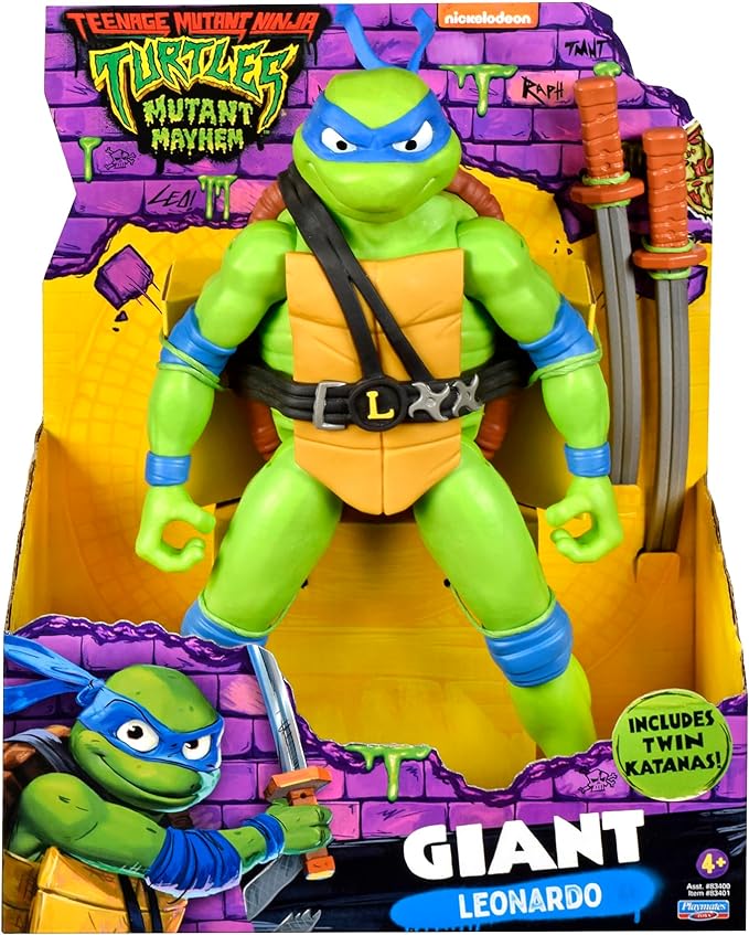 Teenage Mutant Ninja Turtles: Mutant Mayhem 12” Giant Leonardo Figure by Playmates Toys - Figurio