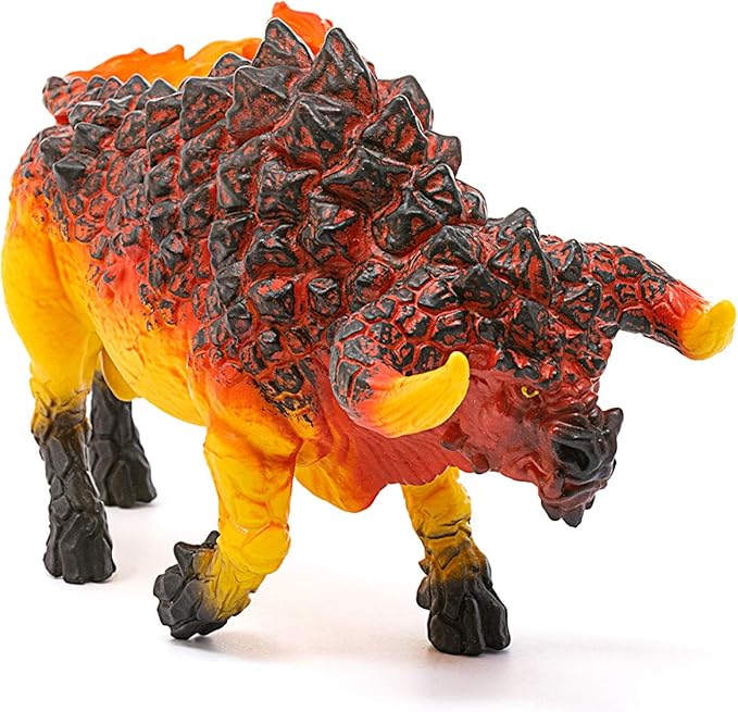 Schleich Eldrador Creatures Mythical Creatures Toys for Kids, Lava Monster Action Figure, Fire Bull, Ages 7+ - Figurio