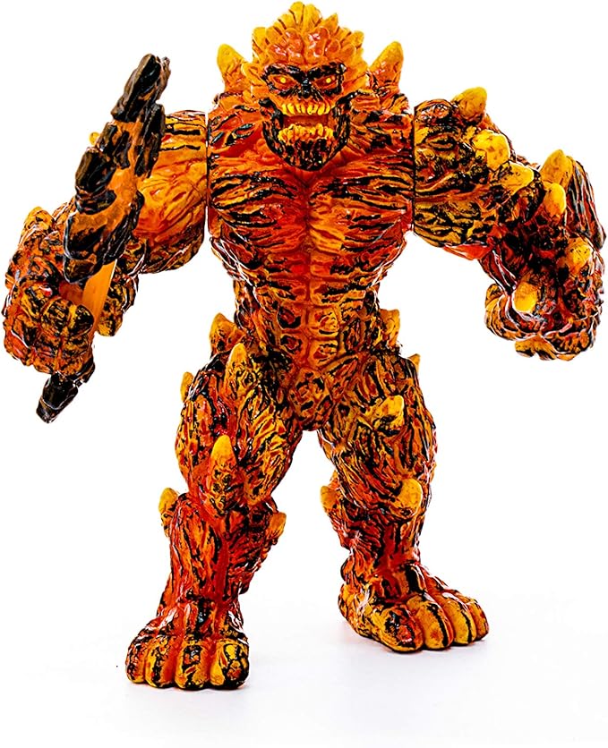 Schleich Eldrador Creatures Mythical Lava Monster - Lava Monster with Magic Axe, Posable Lava Golem Fantasy Action Figure, Highly Durable,for Boys and Girls Ages 7+ - Figurio