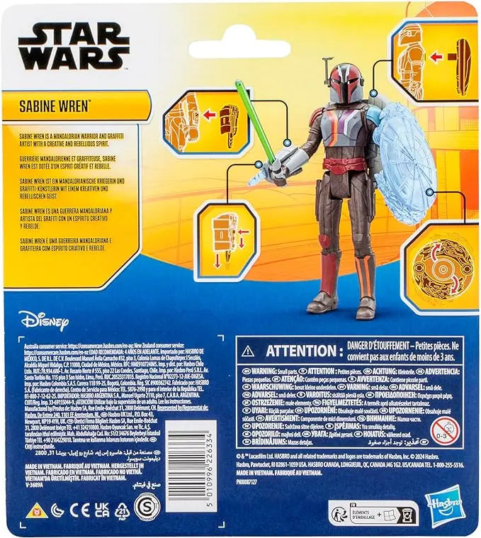 STAR WARS Epic Hero Series Sabine Wren 4-Inch Deluxe Action Figure & 4 Accessories, Toys for 4 Year Old Boys and Girls - Figurio