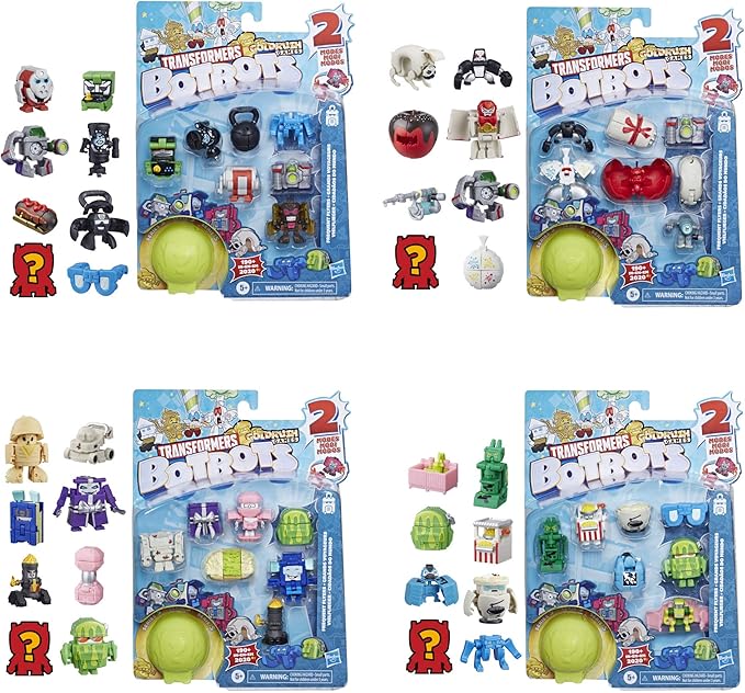 Transformers Toys BotBots Series 5 Frequent Flyers 8-Pack – Mystery 2-in-1 Collectible Figures! Kids Ages 5 and Up (Styles and Colors May Vary) by Hasbro - Figurio