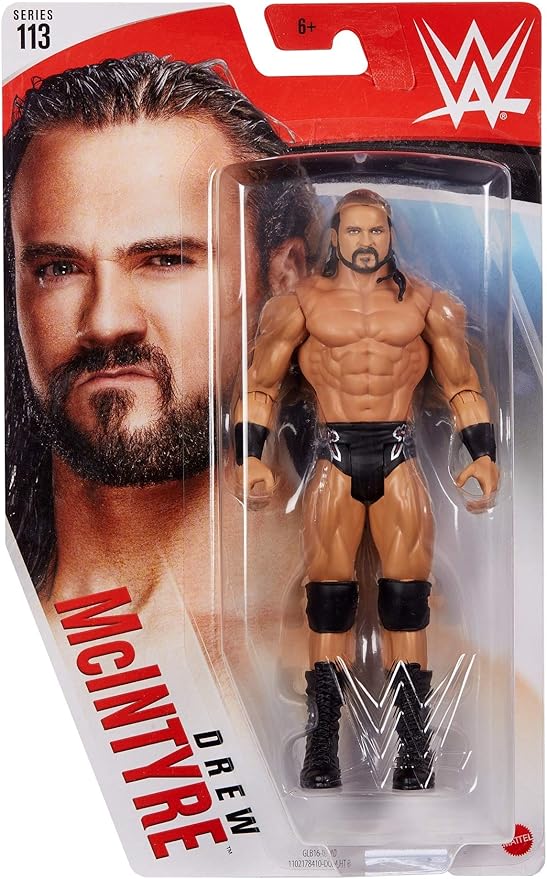 WWE Mattel Drew Mcintyre Basic Series #113 Action Figure in 6-inch Scale with Articulation & Ring Gear, Multicolor, GLB16 - Figurio