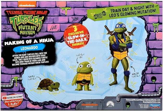 Teenage Mutant Ninja Turtles: Mutant Mayhem Making of a Ninja Leondardo Action Figure 3-Pack - Figurio