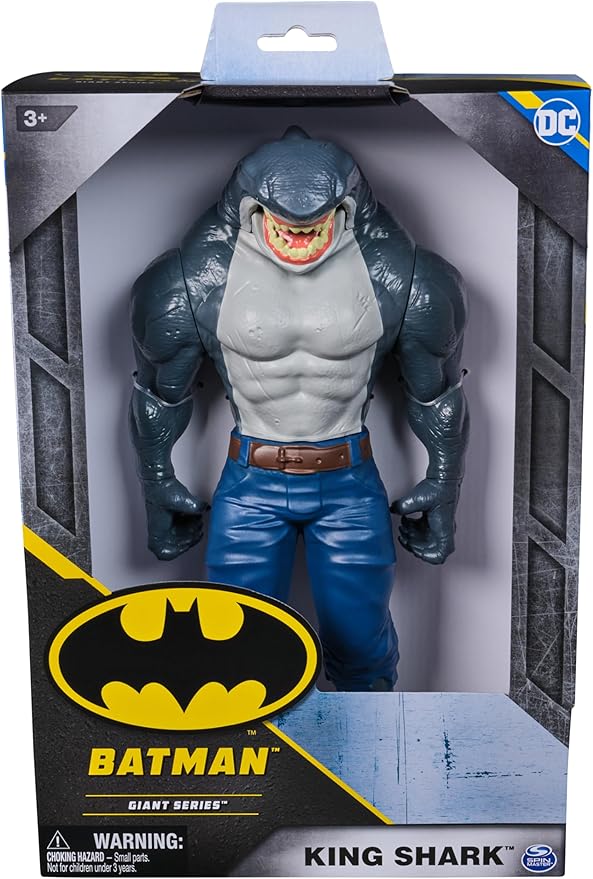 DC Comics, Batman Giant Series King Shark Action Figure, 12-inch Super Hero Collectible Kids Toys for Boys and Girls Ages 3+ - Figurio