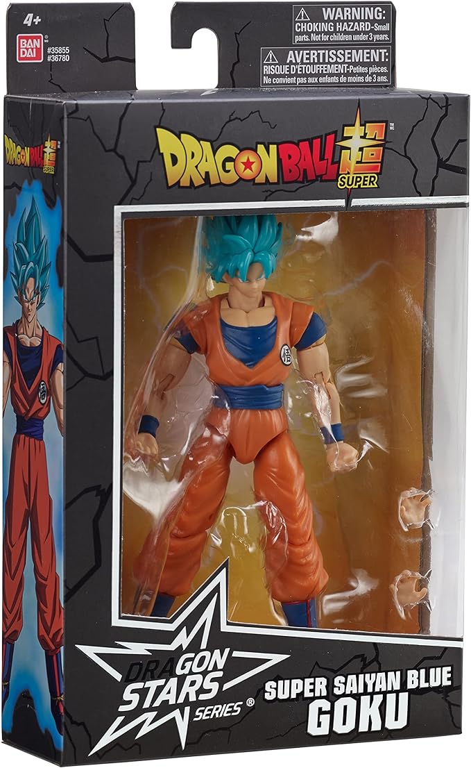 Bandai America - Dragon Ball Super Dragon Stars Super Saiyan Blue Goku, Version 2 - Figurio