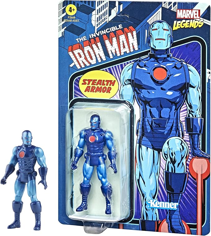 Marvel Hasbro Legends Series 3.75-inch Retro 375 Collection Stealth Suit Iron Man Action Figure Toy - Figurio