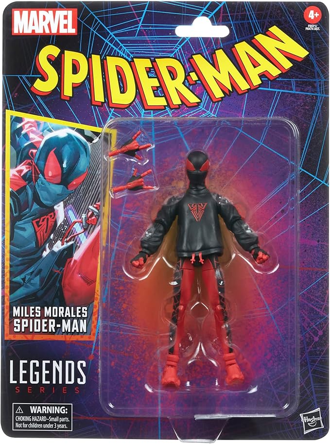 Marvel Legends Series Miles Morales Spider-Man, Collectible 6-inch Action Figures, 2 Accessories - Figurio