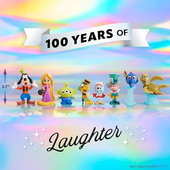 Disney100 Years of Laughter Celebration Collection Limited Edition 8-Piece Figure Pack, Kids Toys for Ages 3 Up by Just Play - Figurio