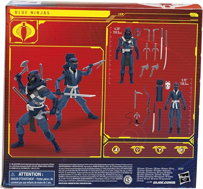 G.I. Joe Classified Series Ninjas Action Figure with Accessorie,6-Inch 2-Pack (Amazon Exclusive) - Figurio