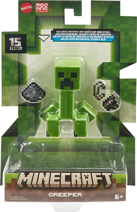 Mattel Minecraft Action Figures & Accessories Collection, 3.25-in Scale with Pixelated Design (Characters May Vary) - Figurio