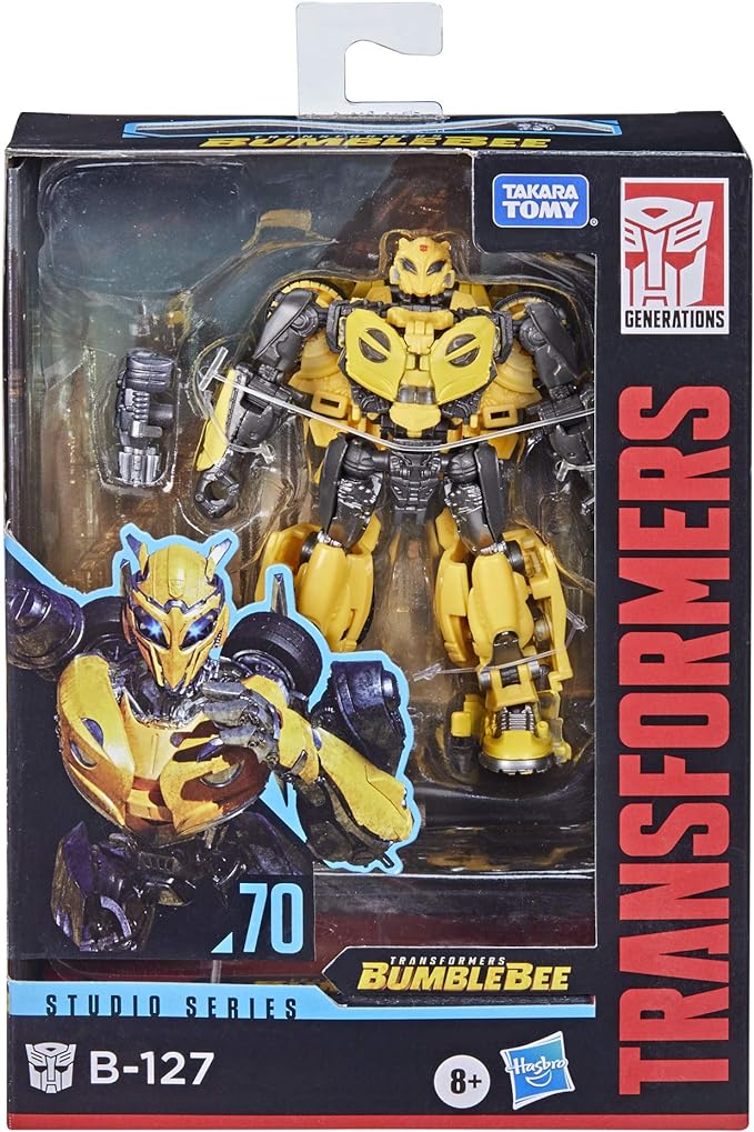 Transformers Toys Studio Series 70 Deluxe Class Bumblebee B-127 Action Figure - Ages 8 and Up, 4.5-inch, Yellow - Figurio