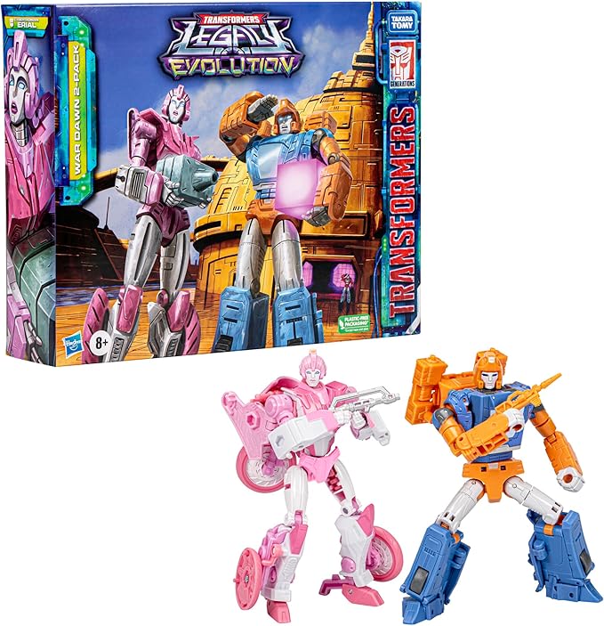 Transformers Toys Legacy Evolution War Dawn 2-Pack Deluxe Cybertronian Erial and Dion Toys, Action Figures for Boys and Girls Ages 8 and Up (SDCC 2023 Exclusive) - Figurio