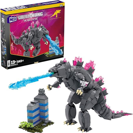 Mega Godzilla x Kong The New Empire Building Set Action Figure Godzilla with 543 Pieces and Accessories, 8 Inches Tall, for Adult Collectors - Figurio